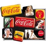 Gelbe Retro Nostalgic Art Coca Cola Kühlschrankmagnete 9-teilig 