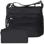 Reduzierte Schwarze Damenschultertaschen & Damenshoulderbags aus Nylon mit RFID-Schutz klein 