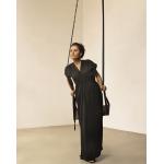 Schwarze Elegante Maxi Nachhaltige Sommerkleider aus Lyocell für Damen für den für den Sommer 