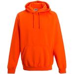Orange Langärmelige Rundhals-Ausschnitt Herrensweatshirts aus Polyester mit Kapuze Größe L 
