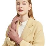 Rosa Elegante Gefütterte Handschuhe aus Lammfell enganliegend für Damen Größe XL für den für den Winter 