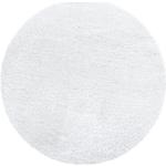 Weiße Unifarbene Novel Runde Runde Hochflorteppiche 200 cm aus Textil schmutzabweisend 
