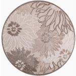 Cremefarbene Novel Runde Runde Teppiche 150 cm aus Textil 