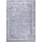 Silberne Vintage Novel Rechteckige Teppiche aus Polyester 160x230 