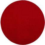 Rote Unifarbene Moderne Novel Runde Webteppiche 150 cm aus Polypropylen 