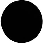 Schwarze Unifarbene Minimalistische Novel Runde Webteppiche 200 cm aus Textil 