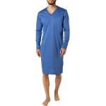 Novila Herren Nachtkleid, Baumwoll-Jersey, blau