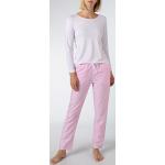 Rosa Gepunktete Novila Pyjamahosen aus Baumwolle für Damen Größe M 