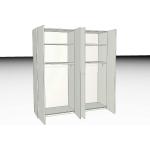 Weiße Minimalistische Kleiderschränke & Schlafzimmerschränke Breite 200-250cm 
