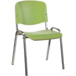 (93.73 EUR / Stück) Nowy Styl Iso Wood Besucherstühle grün ISO WOOD U630 CR CHROME, 4 Stück