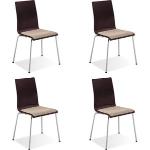 Braune Konferenzstühle & Besucherstühle aus Buche gepolstert Breite 0-50cm, Höhe 50-100cm, Tiefe 50-100cm 4-teilig 