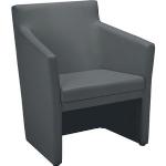 Anthrazitfarbene Lounge Sessel aus Kunstleder Breite 50-100cm, Höhe 50-100cm, Tiefe 50-100cm 