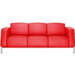 Rote Bauhaus Federkern Sofas aus Leder mit Armlehne Breite 200-250cm, Höhe 50-100cm, Tiefe 50-100cm 3 Personen 