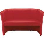 Rote Zweisitzer-Sofas aus Kunstleder Breite 100-150cm, Höhe 50-100cm, Tiefe 50-100cm 2 Personen 