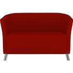 Rote Zweisitzer-Sofas aus Kunstleder mit Armlehne Breite 100-150cm, Höhe 50-100cm, Tiefe 50-100cm 2 Personen 