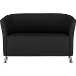 Schwarze Zweisitzer-Sofas aus Kunstleder mit Armlehne Breite 100-150cm, Höhe 50-100cm, Tiefe 50-100cm 2 Personen 