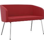 Rote Zweisitzer-Sofas aus Kunstleder mit Armlehne Breite 100-150cm, Höhe 50-100cm, Tiefe 50-100cm 2 Personen 