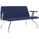 Blaue Zweisitzer-Sofas aus Kunstleder mit Armlehne Breite 100-150cm, Höhe 50-100cm, Tiefe 50-100cm 2 Personen 
