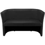 Schwarze Zweisitzer-Sofas aus Leder Breite 0-50cm, Höhe 0-50cm, Tiefe 0-50cm 