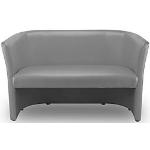 Graue Nowy Styl Lounge Sessel aus Kunstleder gepolstert Breite 0-50cm, Höhe 0-50cm, Tiefe 0-50cm 