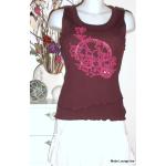 NTS not the same Shirt Top - M 38 rot bordeaux wein beere prune Baumwolle