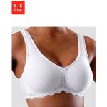 Weiße NUANCE Entlastungs-BHs & Stütz-BHs aus Baumwolle mit Rückenverschluss für Damen Größe XL 