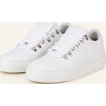 Weiße Nubikk Low Sneaker aus Glattleder für Herren Größe 40 