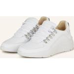 Weiße Gesteppte Nubikk Low Sneaker aus Glattleder für Herren Größe 41 