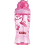 Nûby Trinkflasche mit Trinkhalm 360 ml, Rosa