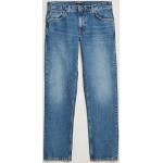 Blaue Bestickte Nudie Jeans Nachhaltige Jeans mit Stickerei mit Reißverschluss aus Denim für Herren 