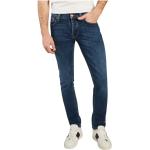 Reduzierte Indigofarbene Nudie Jeans Grim Tim Bio Nachhaltige Slim Fit Jeans aus Denim für Herren Weite 34, Länge 32 