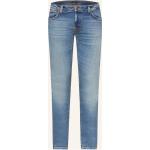 Blaue Nudie Jeans Nachhaltige Slim Fit Jeans aus Baumwolle für Herren 