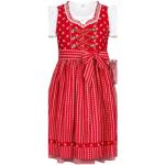 Rote Gestreifte Nübler Kinderfestkleider mit Strass mit Reißverschluss aus Baumwolle maschinenwaschbar für Mädchen Größe 158 3-teilig 