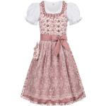 Pinke Bestickte Nübler Kinderfestkleider mit Glitzer mit Reißverschluss aus Satin für Mädchen Größe 170 3-teilig 