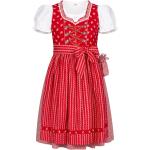 Rote Gestreifte Nübler Kinderfestkleider mit Strass mit Reißverschluss aus Polyester Größe 170 3-teilig 