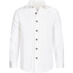 Weiße Elegante Langärmelige Nübler Kindertrachtenhemden mit Knopf aus Baumwolle maschinenwaschbar für Jungen Größe 86 