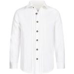 Weiße Elegante Langärmelige Nübler Kindertrachtenhemden mit Knopf aus Baumwolle maschinenwaschbar für Jungen Größe 104 