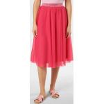 Pinke Unifarbene Elegante Nümph Midi Festliche Röcke mit Glitzer aus Mesh für Damen Größe XS 