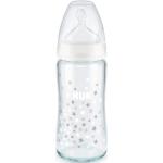 Weiße Sterne Nuk Antikolik Babyflaschen aus Glas 