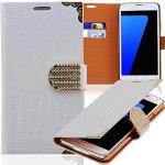 Goldene Numerva Samsung Galaxy Ace 2 Cases Art: Flip Cases mit Strass aus PU 