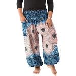 Graue Boho Atmungsaktive Freizeithosen aus Polyester für Damen Einheitsgröße Große Größen 