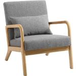 Reduzierte Graue Moderne Lounge Sessel aus Massivholz gepolstert Breite 50-100cm, Höhe 50-100cm, Tiefe 50-100cm 