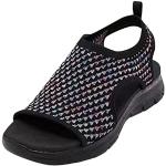 Schwarze Elegante Orthopädische Schuhe aus Mesh atmungsaktiv für Damen Größe 42 für den für den Sommer 