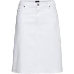 Weiße Jeansröcke mit Reißverschluss aus Denim für Damen Größe XS 