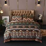 Braune Moderne Bettwäsche Sets & Bettwäsche Garnituren mit Weihnachts-Motiv mit Reißverschluss aus Baumwolle 240x220 3-teilig 