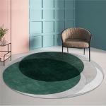 Graue Abstrakte Moderne Runde Design-Teppiche 180 cm aus Stein 