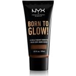 Reduzierte Nyx Cosmetics Born To Glow Flüssige Foundations 30 ml Strahlende mit mittlerer Deckkraft für  alle Hauttypen für Damen ohne Tierversuche 