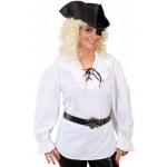 Weiße Piratenblusen & Piratenhemden aus Polyester für Damen Größe S 