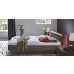 Dunkelbraune Vintage Betten Geölte aus Massivholz 140x200 Breite 150-200cm, Höhe 0-50cm, Tiefe 50-100cm 