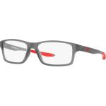 Graue Oakley Crosslink Rechteckige Kunststoffbrillengestelle für Kinder 